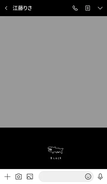 [LINE着せ替え] ブラックとゆるサメの画像3