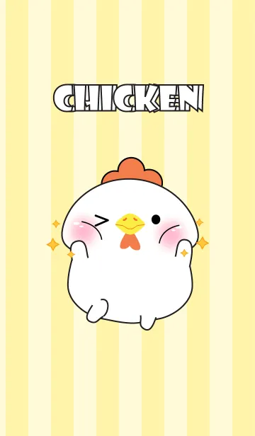 [LINE着せ替え] Oh！ I'm Cute White Chicken (jp)の画像1