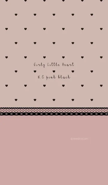 [LINE着せ替え] Girly Little Heart N.C pink blackの画像1