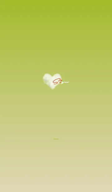 [LINE着せ替え] 黄緑 : 空とサイン文字の画像1