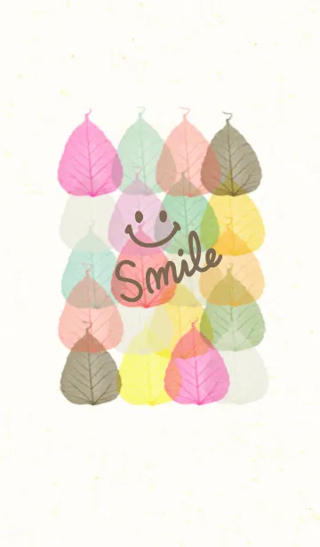 [LINE着せ替え] スマイル カラフル葉っぱ7の画像1