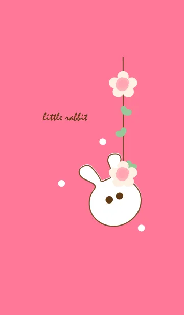 [LINE着せ替え] little rabbit with little flower 20の画像1