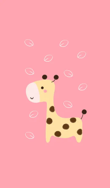 [LINE着せ替え] Cute giraffe (Crayon version) 8の画像1