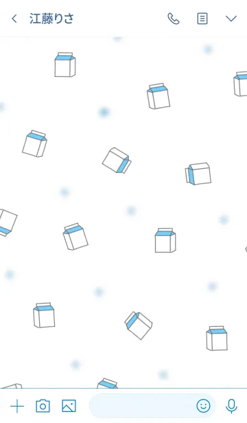 [LINE着せ替え] 韓国語着せかえ milk packの画像3