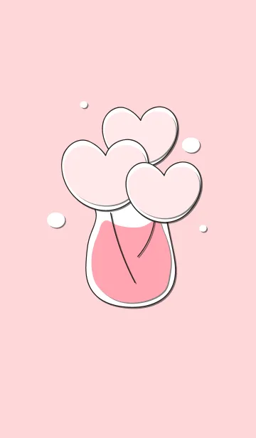 [LINE着せ替え] Heart flower in the vase 32の画像1