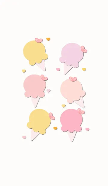 [LINE着せ替え] Cute ice-cream theme 64の画像1