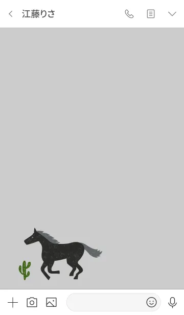 [LINE着せ替え] simple Horse_03の画像3