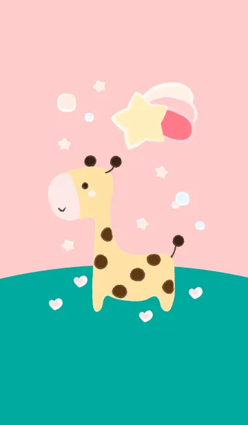 [LINE着せ替え] Cute giraffe (Crayon version) 10の画像1