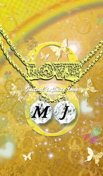 [LINE着せ替え] *M&J* イニシャル運気アップ！！無限ゴールドの画像1