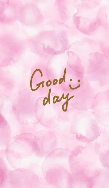 [LINE着せ替え] スマイル-水彩ピンク色29-の画像1