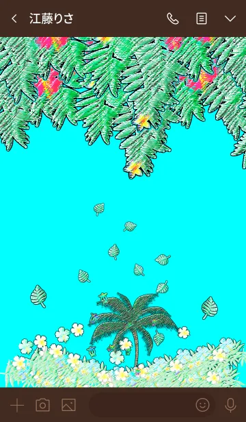[LINE着せ替え] 鉛筆画♡ハワイ＊ALOHA+160の画像3