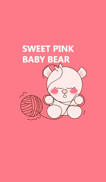 [LINE着せ替え] Sweet pink baby bear 39の画像1
