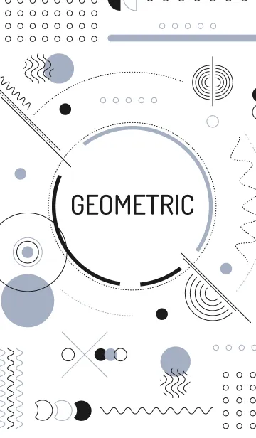 [LINE着せ替え] Geometric Tecnowhite 9の画像1