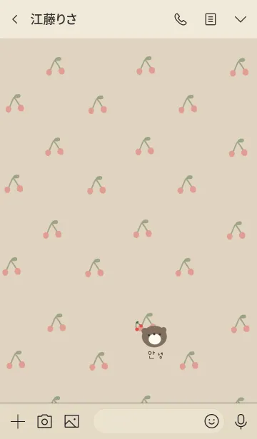 [LINE着せ替え] やっぱり韓国が好き。クマ。さくらんぼ。の画像3