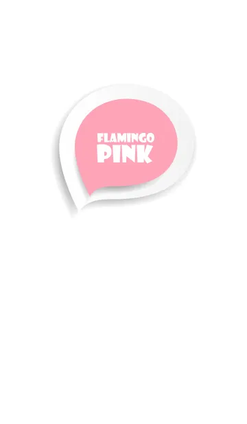 [LINE着せ替え] Flamingo Pink Button In White (jp)の画像1