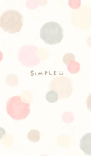 [LINE着せ替え] 丸 水彩 ピンク24の画像1