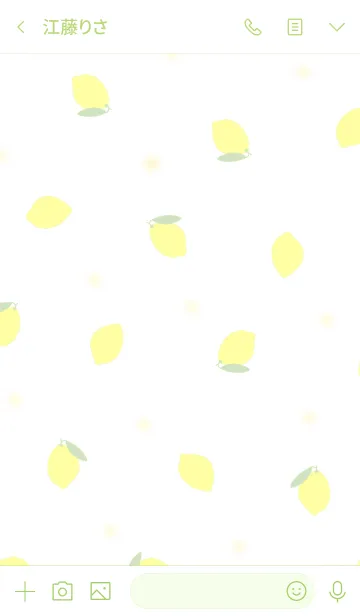 [LINE着せ替え] Lemon pattern / yellowgreenの画像3