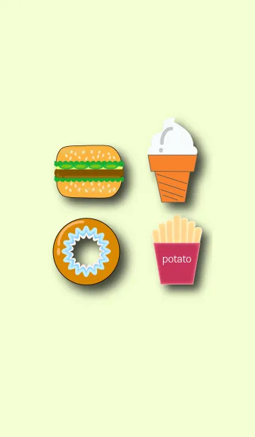 [LINE着せ替え] fast food themeの画像1