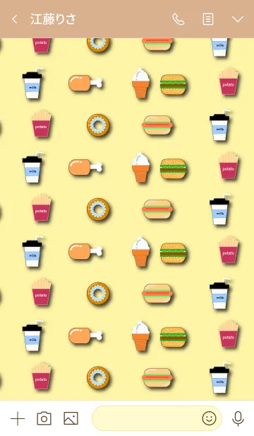 [LINE着せ替え] fast food themeの画像3