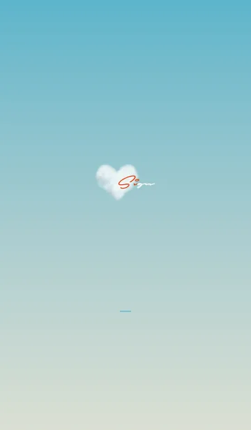 [LINE着せ替え] 青 : 空とサイン文字の画像1