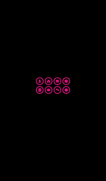 [LINE着せ替え] シンプル(ブラック ピンク)V.633の画像1