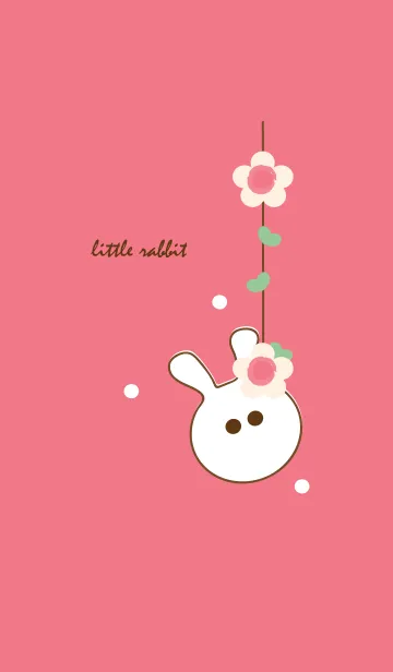 [LINE着せ替え] little rabbit with little flower 21の画像1