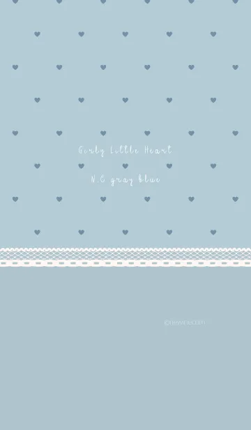 [LINE着せ替え] Girly Little Heart N.C gray blueの画像1