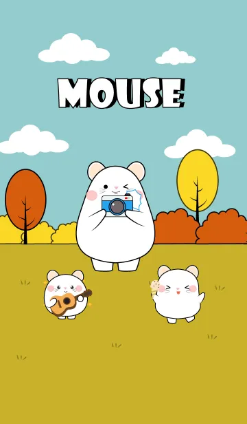 [LINE着せ替え] White Mouse & KidsTheme (jp)の画像1