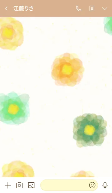 [LINE着せ替え] 水彩カラフルお花22の画像3