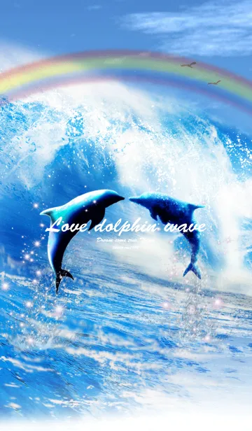 [LINE着せ替え] 恋愛運 ♥Love dolphin wave♥の画像1