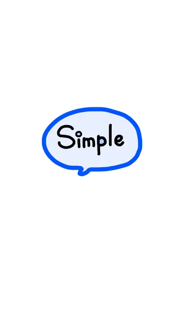 [LINE着せ替え] simple《青》の画像1