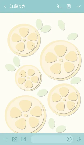 [LINE着せ替え] Sliced lemon theme 34の画像3