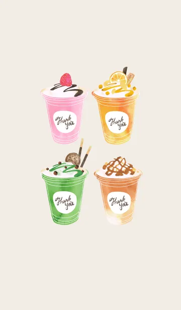 [LINE着せ替え] BREAK- strawberry,Matcha,orange,caramel-の画像1