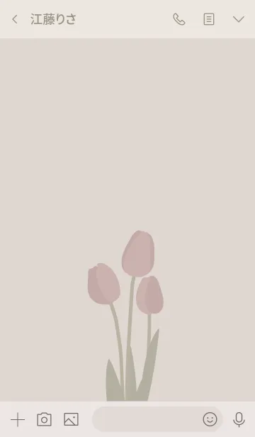 [LINE着せ替え] Tulip flower_pinkの画像3