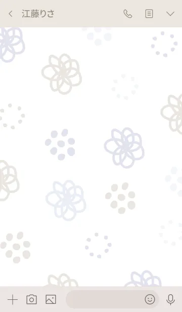 [LINE着せ替え] 手書き お花 時々水玉15の画像3