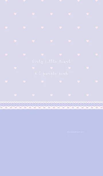 [LINE着せ替え] Girly Little Heart N.C purple pinkの画像1