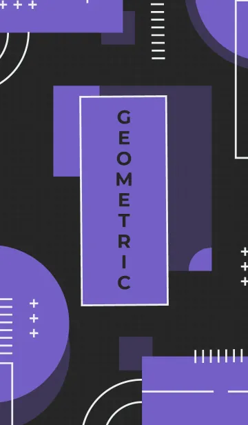 Geometric Square Black Purpleの着せ替えメイン画像