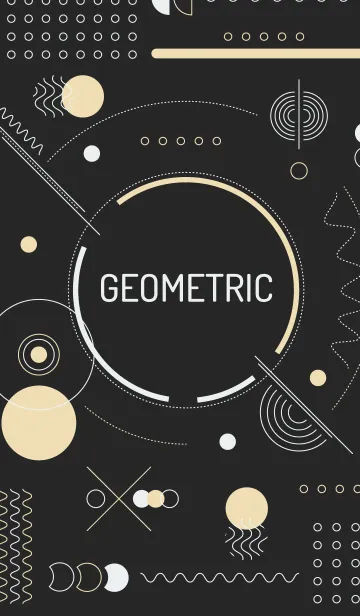 [LINE着せ替え] Geometric Tecno Black Sandの画像1