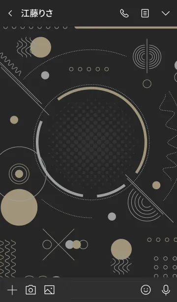 [LINE着せ替え] Geometric Tecno Black Sandの画像3