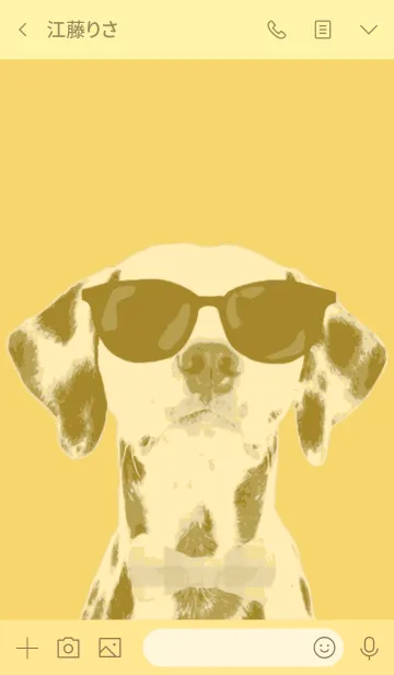 [LINE着せ替え] ダルメシアン ◆オレンジ◆の画像3