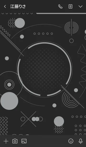 [LINE着せ替え] Geometric Tecno Black Whiteの画像3