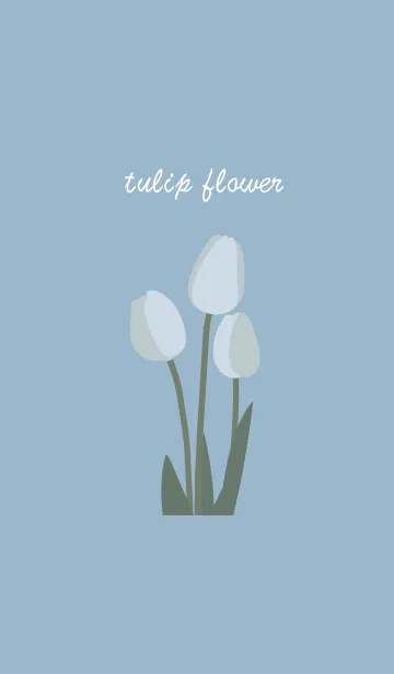 [LINE着せ替え] Tulip flower_blueの画像1