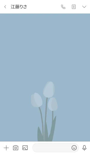 [LINE着せ替え] Tulip flower_blueの画像3