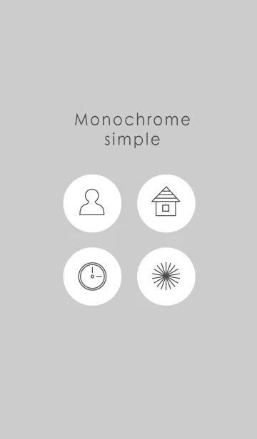 [LINE着せ替え] Monochrome simple designの画像1