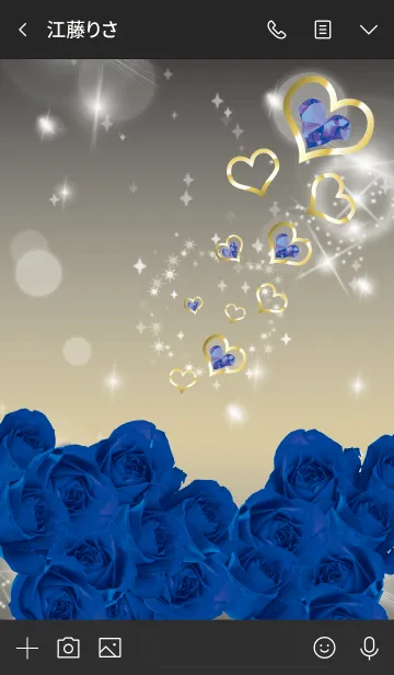 [LINE着せ替え] 黒 : 誕生石9月のサファイアの画像3