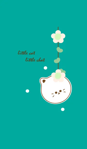 [LINE着せ替え] little cat with little flower 24の画像1