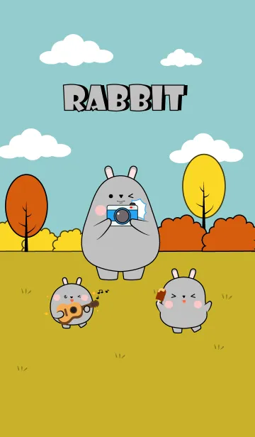 [LINE着せ替え] Grey Rabbit & KidsTheme (jp)の画像1