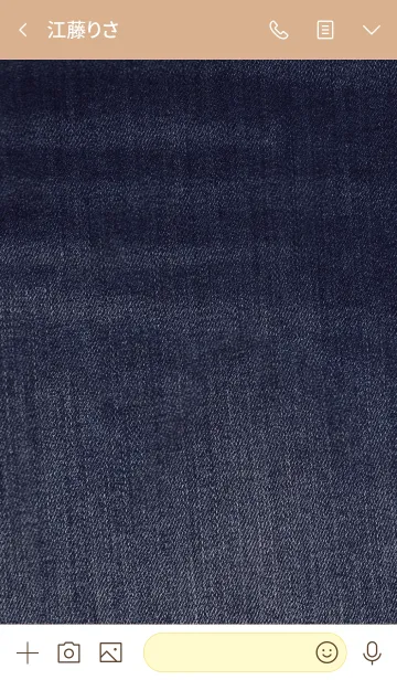 [LINE着せ替え] デニム-イエロー5-の画像3