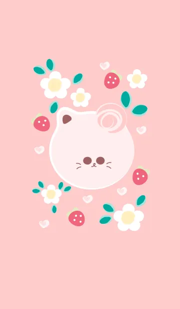 [LINE着せ替え] Cute cat theme 52 :)の画像1