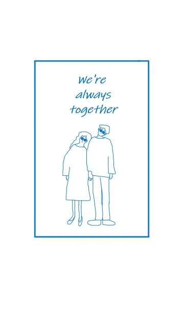 [LINE着せ替え] We're always together / blueの画像1